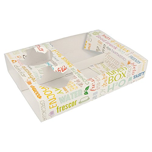Transporttablett 2 Becher - 2 Speisen "Parole" 450 G/M2 26X19X5 Cm Weiss Feinkarton - 50 Un. Transporttablett 2 Becher - 2 Speisen "Parole" 450 G/M2 26X19X5 Cm Weiss Feinkarton - 50 Un. von García de Pou