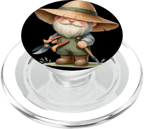 Cute Gardening Gnome Grandpa Graphic For Garden Lover PopSockets PopGrip für MagSafe von Garden Lover Gifts For Gardener Who Love Gardening