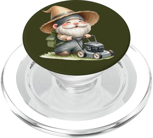 Funny Gnome Lawn Mowing Accessories For Men Lawn Care Dad PopSockets PopGrip für MagSafe von Garden Lover Gifts For Gardener Who Love Gardening