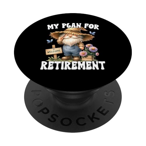 Funny Retirement Plan For Retired Women And Men Garden Gnome PopSockets Klebender PopGrip Funny Retirement Plan For Retired Women And Men Garden Gnome PopSockets Klebender PopGrip von Garden Lover Gifts For Gardener Who Love Gardening