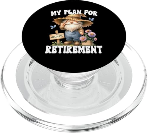 Funny Retirement Plan For Retired Women And Men Garden Gnome PopSockets PopGrip für MagSafe von Garden Lover Gifts For Gardener Who Love Gardening