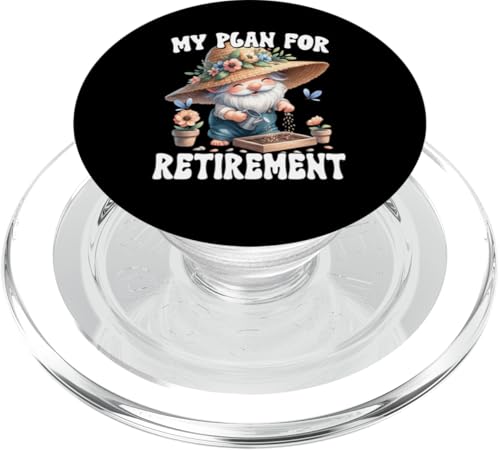 Funny Retirement Plan Garden Gnome For Retired Mom And Dad PopSockets PopGrip für MagSafe von Garden Lover Gifts For Gardener Who Love Gardening