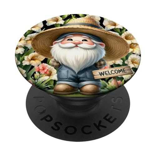 Garden Gnome For Women Men And Gardeners Cute Spring Flower PopSockets Klebender PopGrip Garden Gnome For Women Men And Gardeners Cute Spring Flower PopSockets Klebender PopGrip von Garden Lover Gifts For Gardener Who Love Gardening