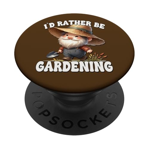 Gardener Gnome Dad And Funny Saying Id Rather Be Gardening PopSockets Klebender PopGrip Gardener Gnome Dad And Funny Saying Id Rather Be Gardening PopSockets Klebender PopGrip von Garden Lover Gifts For Gardener Who Love Gardening