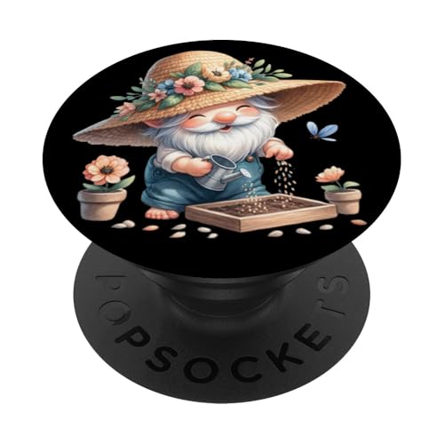 Gnome Sowing Seeds And Looking Forward To Gardening Season PopSockets Klebender PopGrip Gnome Sowing Seeds And Looking Forward To Gardening Season PopSockets Klebender PopGrip von Garden Lover Gifts For Gardener Who Love Gardening