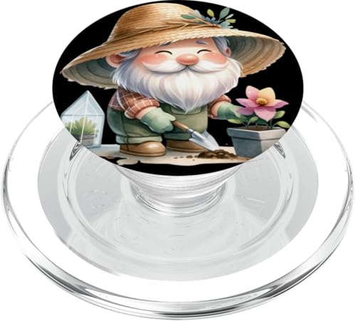 Happy Gardening Gnome Grandpa For Gardeners And Garden Lover PopSockets PopGrip für MagSafe von Garden Lover Gifts For Gardener Who Love Gardening