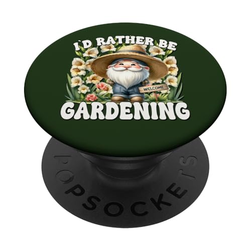 Id Rather Be Gardening Gnome Funny Saying For Garden Lover PopSockets Klebender PopGrip Id Rather Be Gardening Gnome Funny Saying For Garden Lover PopSockets Klebender PopGrip von Garden Lover Gifts For Gardener Who Love Gardening