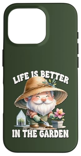 Life Is Better In The Garden Gnome Graphic With Funny Saying Hülle für iPhone 16 Pro Life Is Better In The Garden Gnome Graphic With Funny Saying Hülle für iPhone 16 Pro von Garden Lover Gifts For Gardener Who Love Gardening