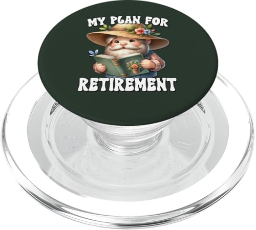 Retired Gnome Dad With Gardening Book Funny Retirement Plan PopSockets PopGrip für MagSafe von Garden Lover Gifts For Gardener Who Love Gardening