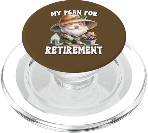 Retirement Plan Saying For Garden Lover Funny Gardener Gnome PopSockets PopGrip für MagSafe von Garden Lover Gifts For Gardener Who Love Gardening