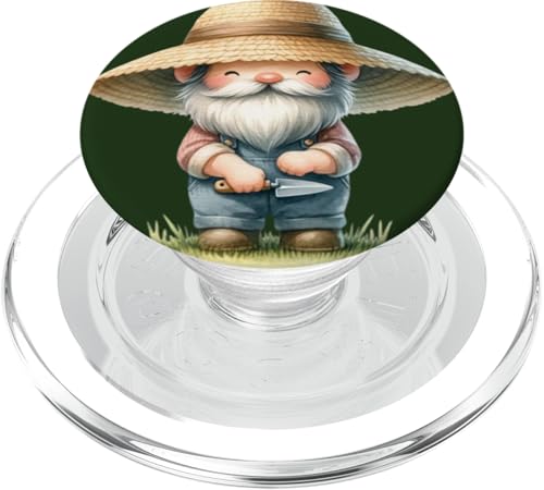 Spring Gnome For Garden Lover Mom And Dad Happy Gardening PopSockets PopGrip für MagSafe von Garden Lover Gifts For Gardener Who Love Gardening