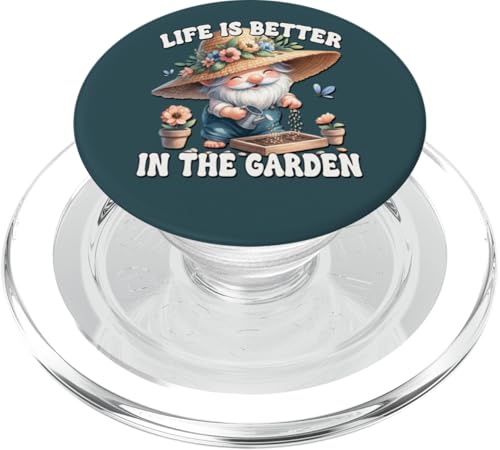 Spring Gnome Life Is Better In The Garden Happy Gardening PopSockets PopGrip für MagSafe Spring Gnome Life Is Better In The Garden Happy Gardening PopSockets PopGrip für MagSafe von Garden Lover Gifts For Gardener Who Love Gardening