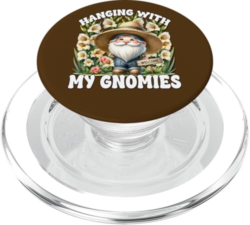 Spring Gnome Saying Hanging With My Gnomies Cute Lily Flower PopSockets PopGrip für MagSafe Spring Gnome Saying Hanging With My Gnomies Cute Lily Flower PopSockets PopGrip für MagSafe von Garden Lover Gifts For Gardener Who Love Gardening