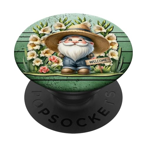 Vintage Garden Gnome Graphic For Gardener Retro Gardening PopSockets Klebender PopGrip Vintage Garden Gnome Graphic For Gardener Retro Gardening PopSockets Klebender PopGrip von Garden Lover Gifts For Gardener Who Love Gardening