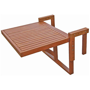 Garden Pleasure BERKLEY Balkonhängetisch Eukalyptus braun 64,0 x 65,0 x 44,0/52,0 cm von Garden Pleasure