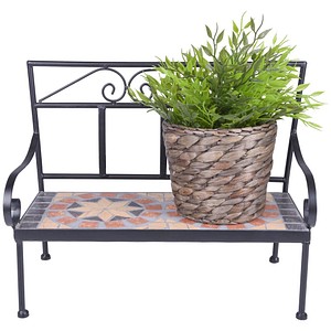 Garden Pleasure Blumenregal PULAR Metall hellbraun Bank 39,5 x 30,0 cm von Garden Pleasure