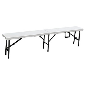 Garden Pleasure Gartenbank Mufaro 304738 weiß Kunststoff 180,0 cm von Garden Pleasure