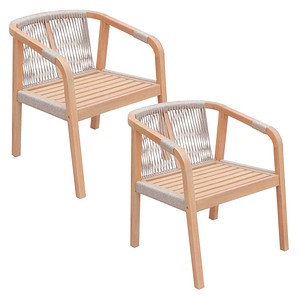 Garden Pleasure Gartenstühle BOGOTA beige, Holz, 2 St. Garden Pleasure Gartenstühle BOGOTA beige, Holz, 2 St. von Garden Pleasure