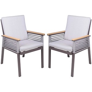 Garden Pleasure Gartenstühle DENIA beige, Metall, 2 St. Garden Pleasure Gartenstühle DENIA beige, Metall, 2 St. von Garden Pleasure