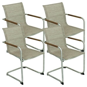 Garden Pleasure Gartenstühle mit Armlehnen NOVA beige, 4 St. Garden Pleasure Gartenstühle mit Armlehnen NOVA beige, 4 St. von Garden Pleasure