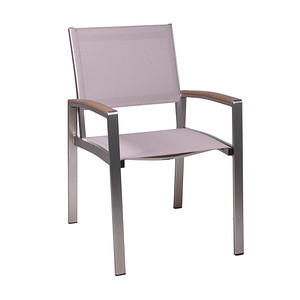 Garden Pleasure Gartenstuhl mit Armlehnen FLORENCE grau, champagner, Metall, 1 St. Garden Pleasure Gartenstuhl mit Armlehnen FLORENCE grau, champagner, Metall, 1 St. von Garden Pleasure