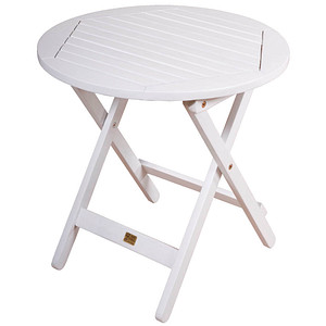 Garden Pleasure Gartentisch MESA weiß rund 50,0 x 50,0 x 50,0 cm von Garden Pleasure