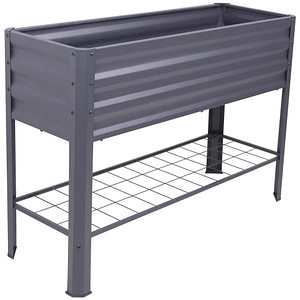 Garden Pleasure Hochbeet LILLIA Metall anthrazit rechteckig 41,0 x 79,5 cm von Garden Pleasure