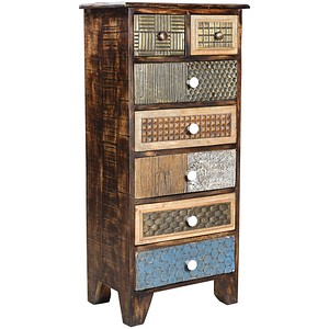 Garden Pleasure Kommode KALAY, 304056 vintage-braun 50,0 x 35,0 x 110,0 cm von Garden Pleasure