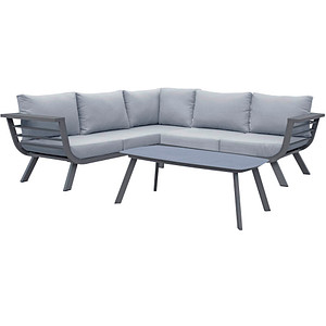 Garden Pleasure Loungegruppe Aurelia hellgrau, dunkelgrau Metall, 13-teilig von Garden Pleasure