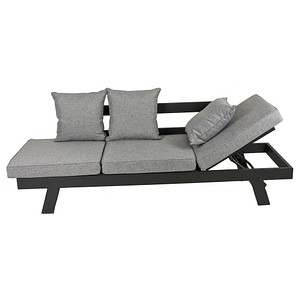 Garden Pleasure Loungesofa Donna hellgrau, anthrazit Metall, 7-teilig von Garden Pleasure