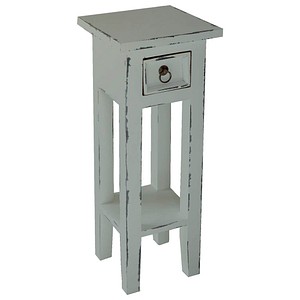 Garden Pleasure PADEA Beistelltisch Massivholz grau 25,0 x 25,0 x 67,0 cm von Garden Pleasure