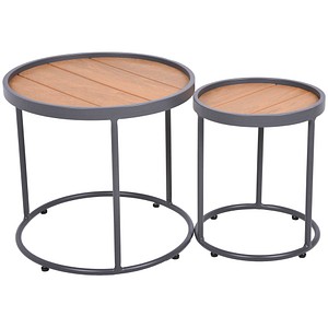 Garden Pleasure SILEA Beistelltische-Set Kunststoff anthrazit von Garden Pleasure