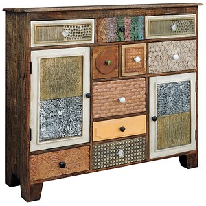 Garden Pleasure Sideboard KALAY, 304055 vintage-braun 125,0 x 35,0 x 111,0 cm von Garden Pleasure