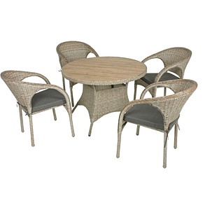 Garden Pleasure Sitzgruppe BASTIA, sand Kunststoff, Metall, 9-teilig von Garden Pleasure
