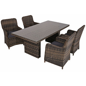 Garden Pleasure Sitzgruppe BORDEAUX dunkelgrau, schwarz Kunststoff, Metall, 9-teilig Garden Pleasure Sitzgruppe BORDEAUX dunkelgrau, schwarz Kunststoff, Metall, 9-teilig von Garden Pleasure