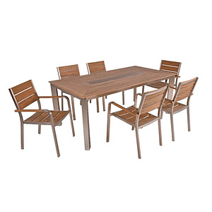 Garden Pleasure Sitzgruppe FLORENCE, silber Kunststoff, Metall, 7-teilig Garden Pleasure Sitzgruppe FLORENCE, silber Kunststoff, Metall, 7-teilig von Garden Pleasure