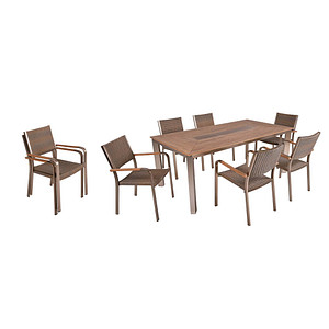 Garden Pleasure Sitzgruppe FLORENCE, silber Kunststoff, Metall, 9-teilig Garden Pleasure Sitzgruppe FLORENCE, silber Kunststoff, Metall, 9-teilig von Garden Pleasure