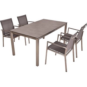 Garden Pleasure Sitzgruppe SIENNA, taupe Metall, 5-teilig Garden Pleasure Sitzgruppe SIENNA, taupe Metall, 5-teilig von Garden Pleasure