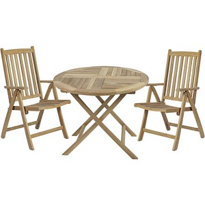 Garden Pleasure Sitzgruppe SOLO, natur Holz, 3-teilig Garden Pleasure Sitzgruppe SOLO, natur Holz, 3-teilig von Garden Pleasure