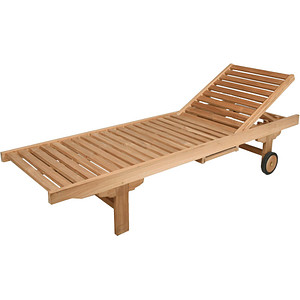 Garden Pleasure Sonnenliege Solo braun Holz von Garden Pleasure