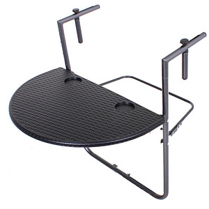 Garden Pleasure VENTANA Balkonhängetisch Kunststoff grau 60,0 x 43,0 x 73,0 cm von Garden Pleasure