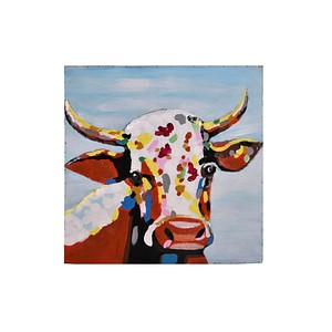 Garden Pleasure Wandbild 3D Kuh, Metall von Garden Pleasure