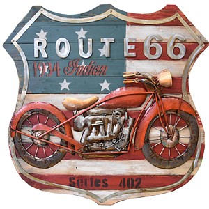 Garden Pleasure Wandbild 3D Motorrad, Metall von Garden Pleasure