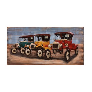 Garden Pleasure Wandbild 3D Oldtimer, Metall von Garden Pleasure