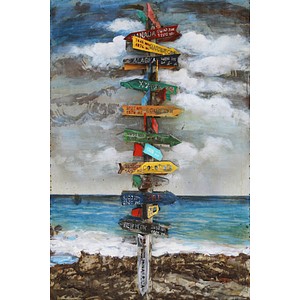 Garden Pleasure Wandbild 3D Wegweiser, Metall Garden Pleasure Wandbild 3D Wegweiser, Metall von Garden Pleasure