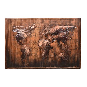 Garden Pleasure Wandbild 3D Weltkarte braun, Metall Garden Pleasure Wandbild 3D Weltkarte braun, Metall von Garden Pleasure