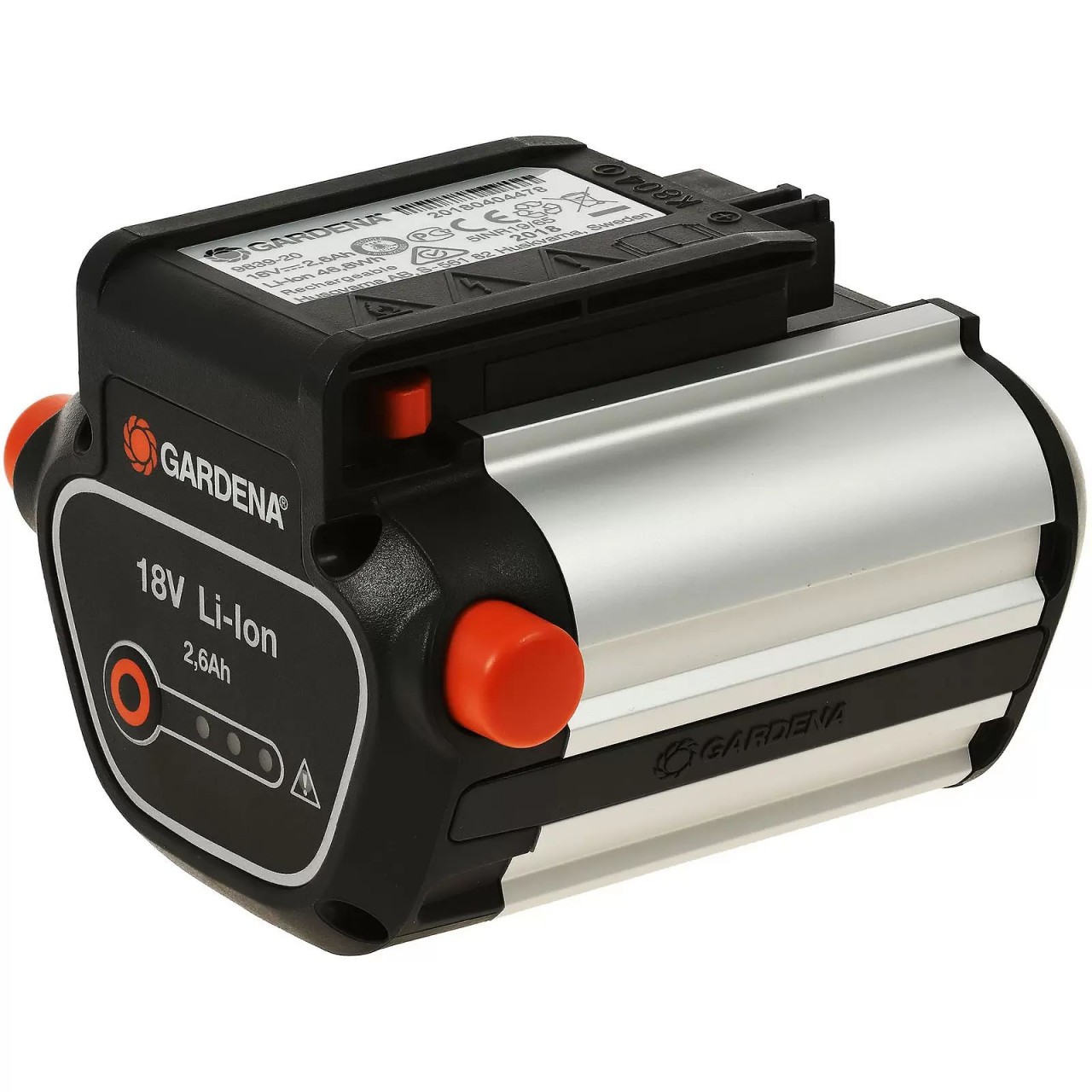 Gardena System Akku BLi-18 für z.B. Trimmer, Heckenscheren 18V 2,6Ah (9839-20) LED-Anzeige von Gardena
