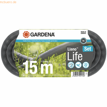Gardena Textilschlauch Liano Life 18445-20 15m Gardena Textilschlauch Liano Life 18445-20 15m von Gardena