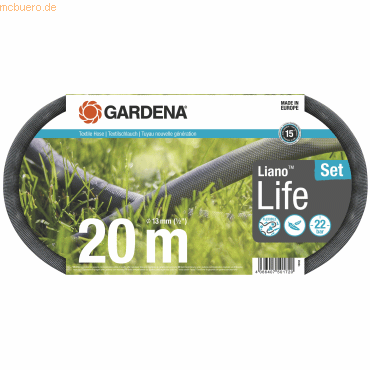 Gardena Textilschlauch Liano Life 18450-20 20m Gardena Textilschlauch Liano Life 18450-20 20m von Gardena