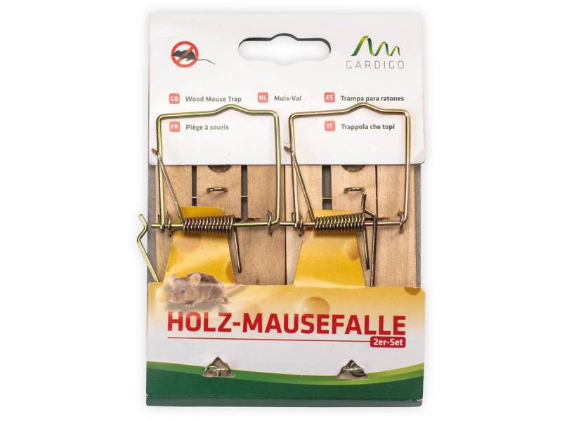 GARDIGO Holz-Mausefalle, 2er-Set von Gardigo
